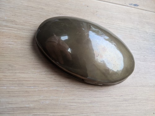Brass oval snuff tobacco - brass,