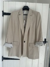Neutral Zara Linen Jacket