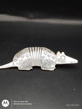 Silver Tone Armadillo Brooch