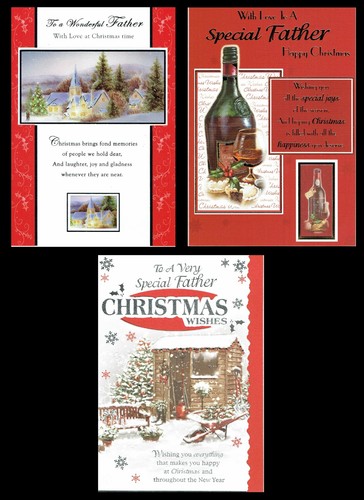Father quality christmas card - father,
