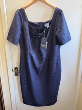 Woman’s COLLECTIF Navy Dolores Pencil Dress BNWT Size 4XL UK 22 EU 50 CG L02