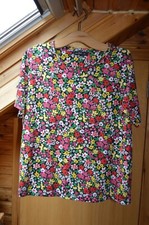 F&F Floral T-Shirt, Size 16, Multicoloured, Short Sleeve, Round Neck, Tesco