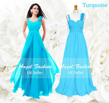 New Formal Chiffon Long Evening Ball Gown Party Prom Wedding Bridesmaid Dress UK