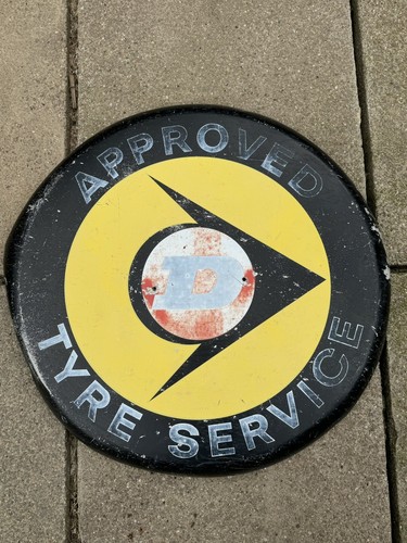 Dunlop tyre service tin sign - dunlop,
