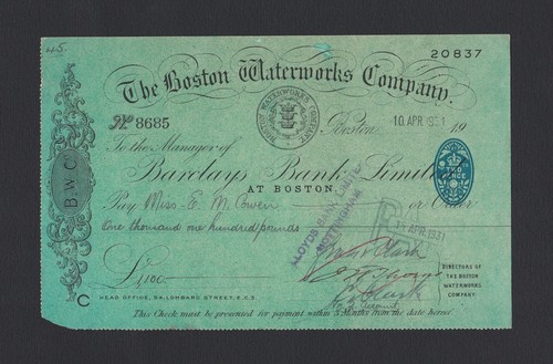 1931 boston waterworks company - waterworks,