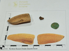 Genuine Roman coin, pottery