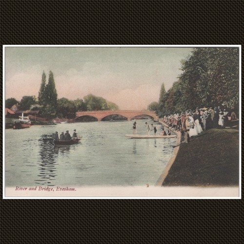 Evesham river and bridge - and,