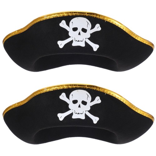 Black felt pirate hat - pirate, for