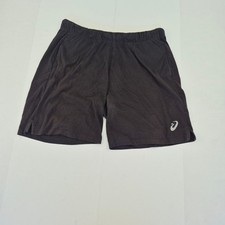 ASICS Men's Shorts XL Black Elastic Waist Athletic Wear Sweatpant