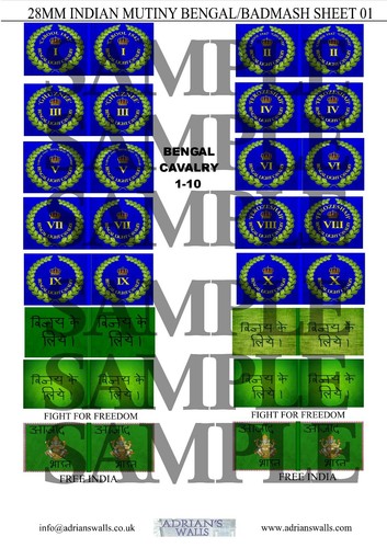 Indian mutiny flag sheets - ,