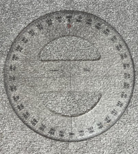 Vintage Circular 360 degree Protractor Engine Divided MDS Ltd of London 9" diam.