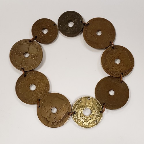 French indochina coin - french, bracelet