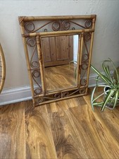 Vintage Bamboo Wicker Framed