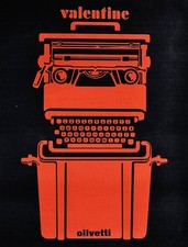 Olivetti Valentine typewriter advertisement 1970s poster vintage
