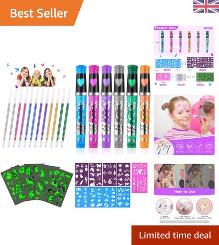 Color glitter temporary - 6-color,