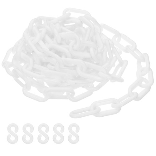 White plastic chain - plastic, ft