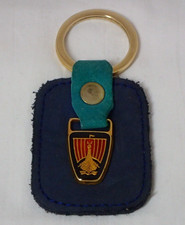 Rover Leather Keyring Key Chain Viking Ship Logo Vintage Collectible FREE S/H