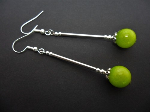 Pair lime green peridot - pair,