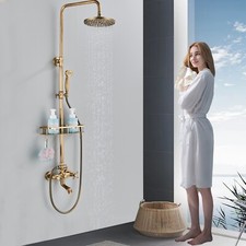 Antique Brass Exposed Shower