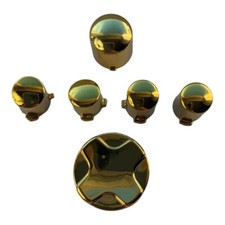 Chrome Gold Xbox 360 Controller Custom ABXY Button Replacement Accessory Kit