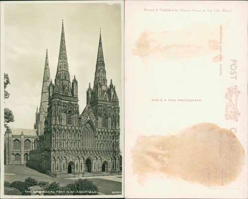 Lichfield cathedral from - cathedral, nw