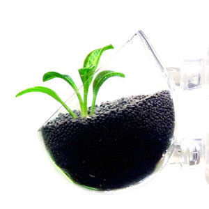 Mini crystal glass pot - glass, nature