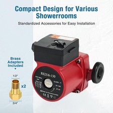 Central Heating Pump 25/60-130 Hot Water Circulator Pump 3 Speed 46/76/100W