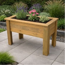 Large garden wooden planter - garden,