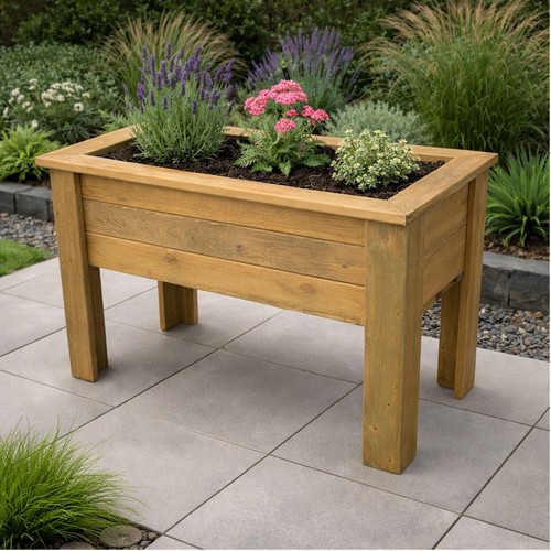 Large garden wooden planter - garden,