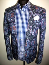 STAINED GLASS CHURCH WINDOWS SUIT JACKET BLAZER 36 DINNER CRUISE Sport COAT ASOS