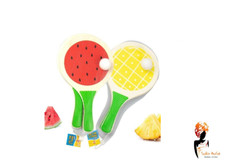 KIDS WOODEN PADDLE BAT & BALL