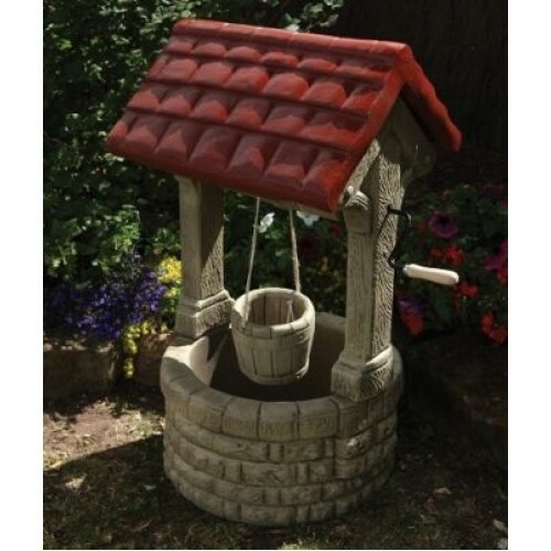 Stone concrete wishing well - wishing,