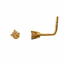 Real diamond nose stud 9ct - real,
