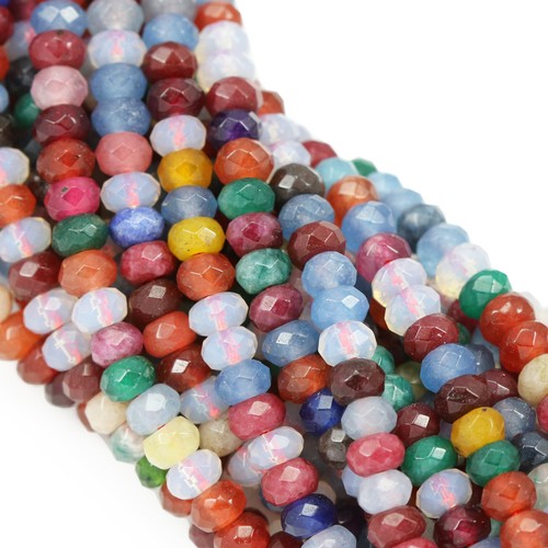 4mm faceted rondelle - 4mm, agate
