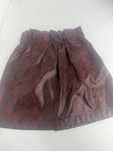 Zara red faux leather - faux,