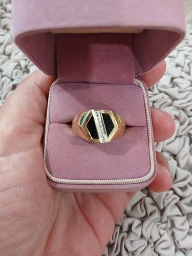 Vintage men onyx ring - vintage,