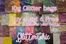 Glitter Fine & Chunky 10g Festival Cosmetic Crafts Nail Hair Buy 4 Get 6 FREE