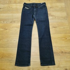 Diesel Ronhary Jeans Womens W31 L32 Blue Slim Fit Bootcut Leg Denim Zip Stretch