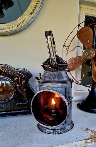 Antique vintage railway lamp - antique,
