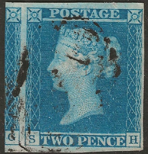1841 two penny blue - gb,