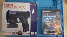 PS1/2 Logic 3 PS099L Laser Blaster Gun with Reload Pedal + Time Crisis 2. Boxed