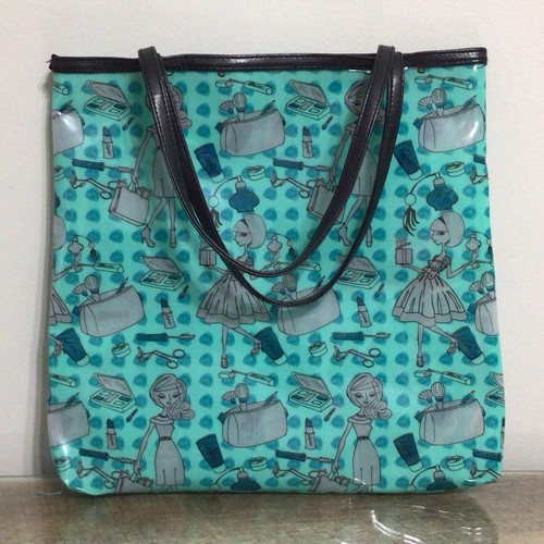 Vintage vinyl plastic - tote, bag