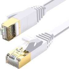 30M Cat7 Ethernet Network LAN Cable Gold Plated Ultra-thin Flat Patch Lead RJ45