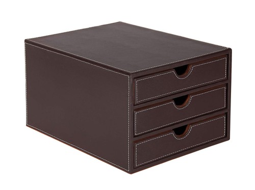 Osco brown faux leather tier - leather,