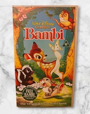 Bambi VHS Tape (1990s) – Walt Disney Classics – Rare Vintage Family Animation