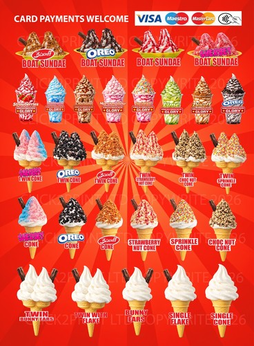 Soft serve ice cream menu - soft,