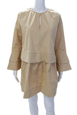Ganni Womens Cotton V-Neck