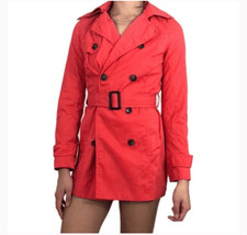 Zara basic coral trench coat