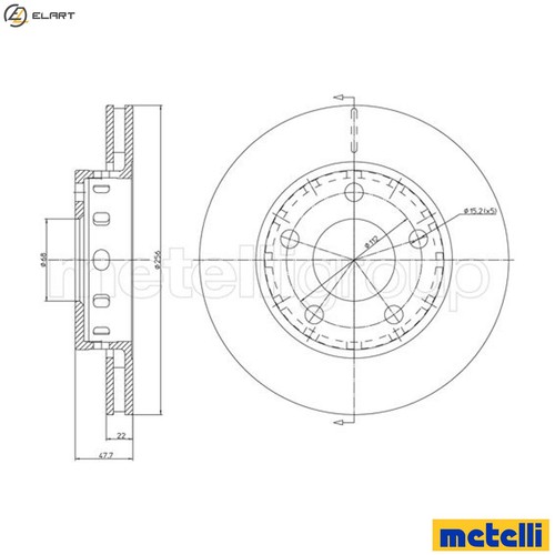 Brake disc 1210c for vw - brake, 23-1210c