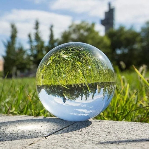 Clear crystal ball glass - crystal,